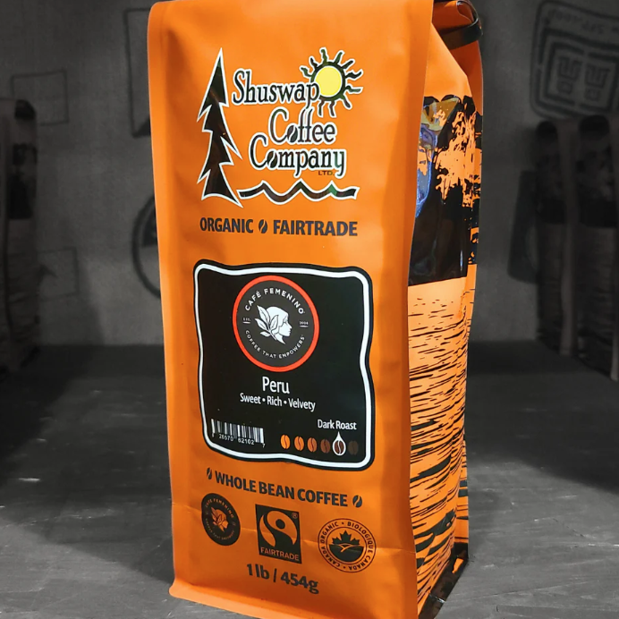 1 LB Peru Dark Whole Bean Coffee