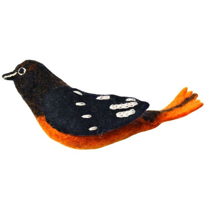Felted Oriole Ornament