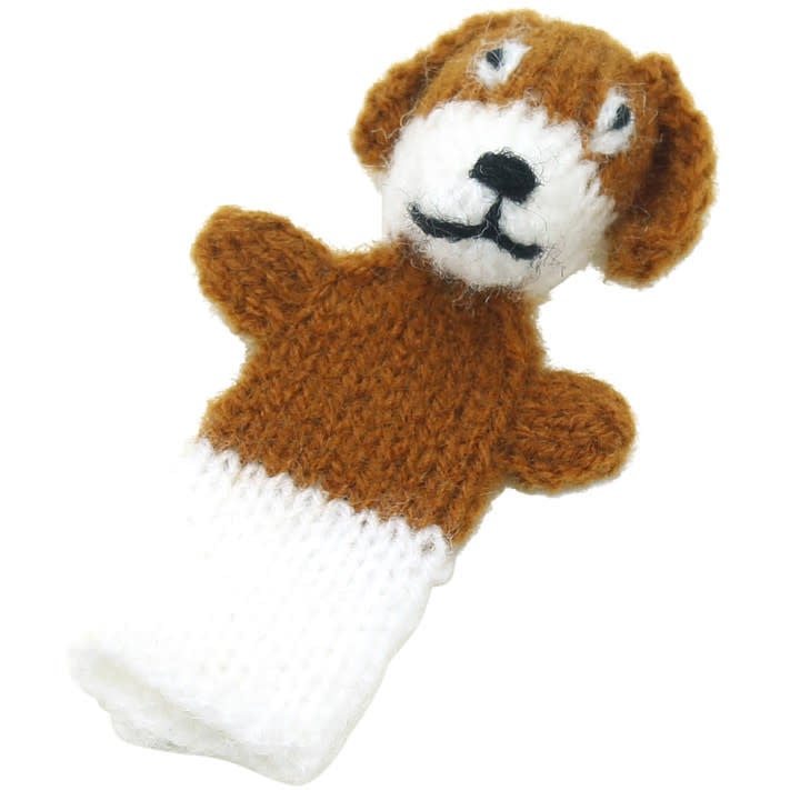Friendly Dog Finger Puppet