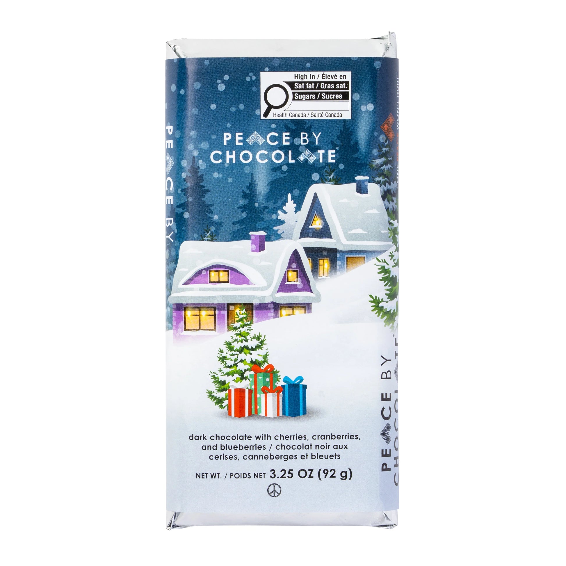 92g Holiday Bar Dark with Cherries, Cranberries, and Blueberries