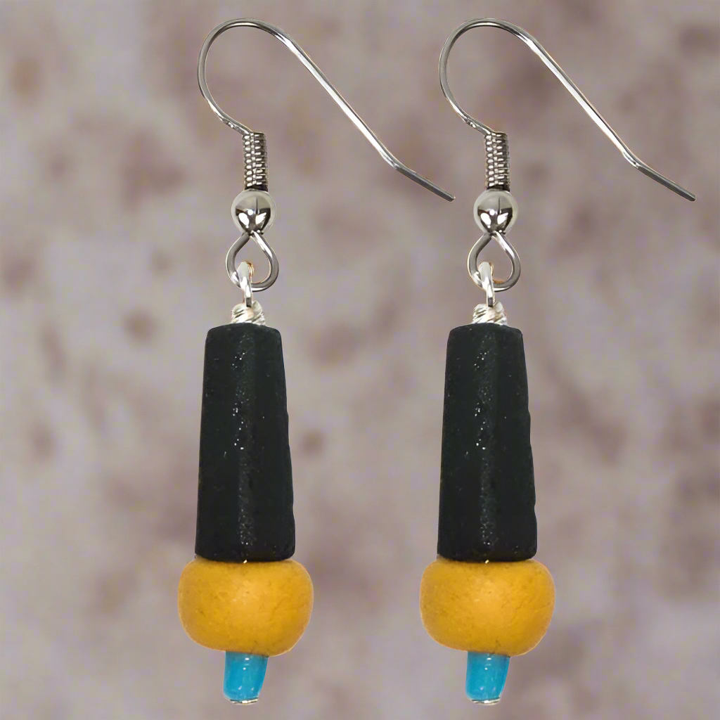 Afrobeats Earrings Mustard