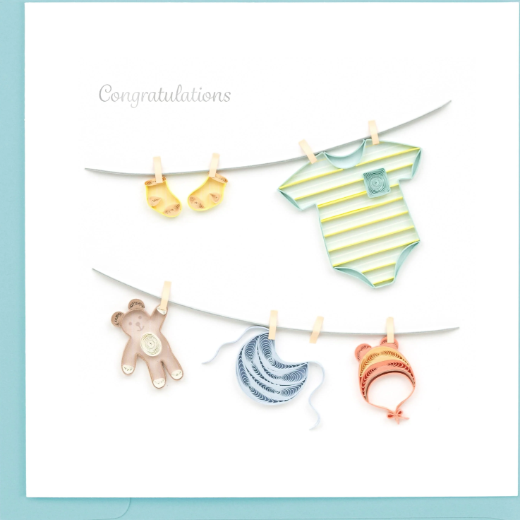 Baby Clothesline Card