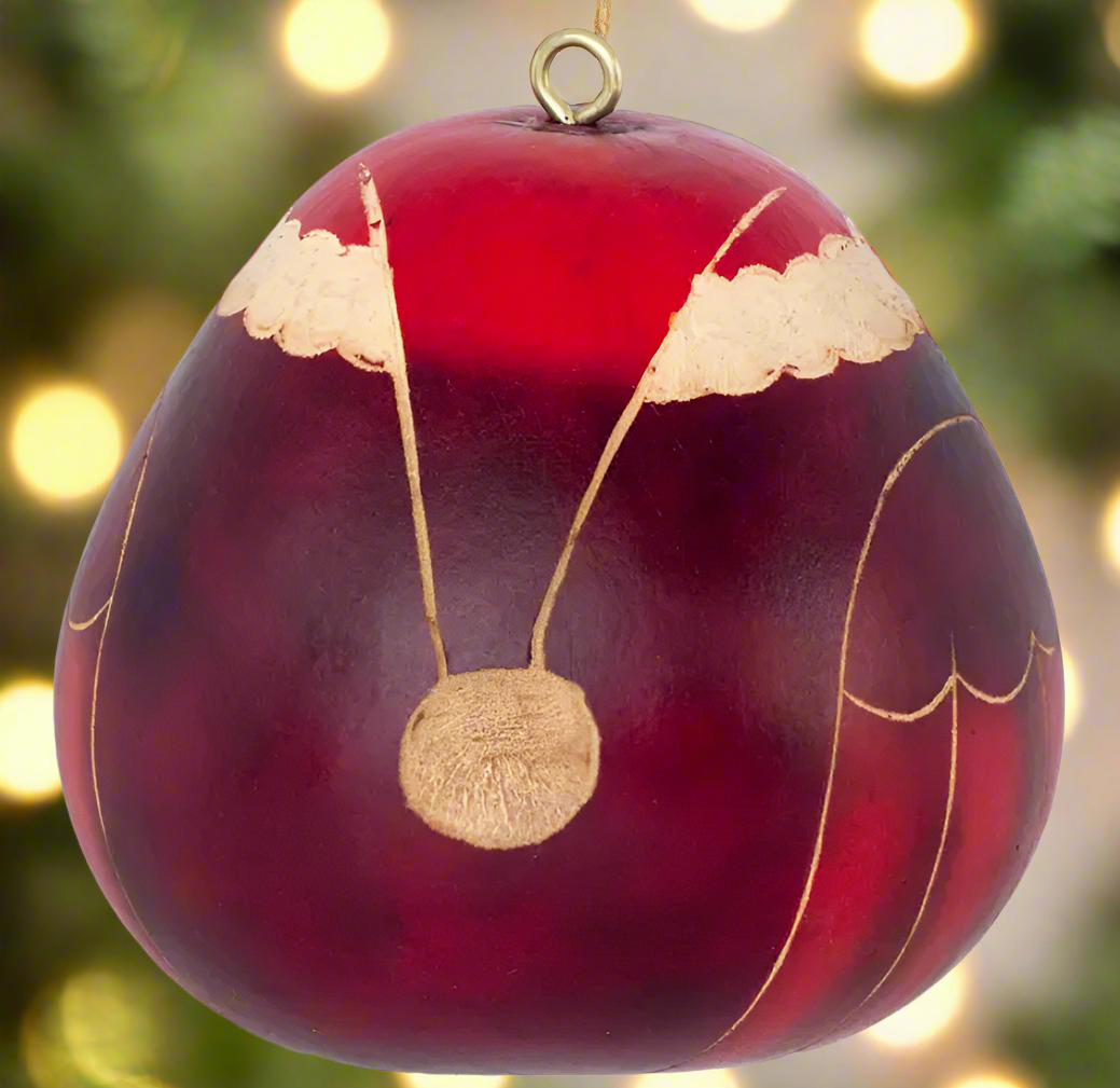 Gourd Christmas Owl Ornament