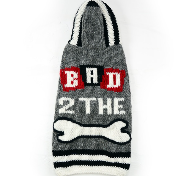 SALE Dog Sweater Bad 2 the Bone
