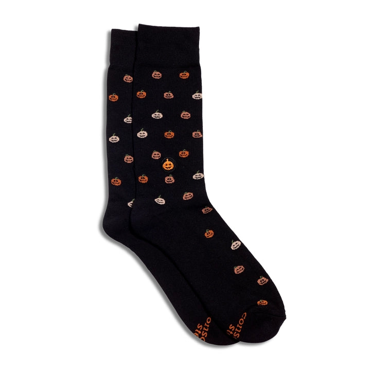 Socks That Support Mental Health (Black Jack-O'-Lanterns)
