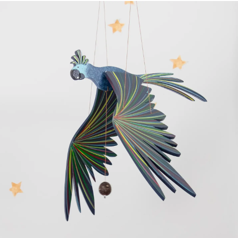 Blue Cockatiel Parrot Flying Bird Mobile