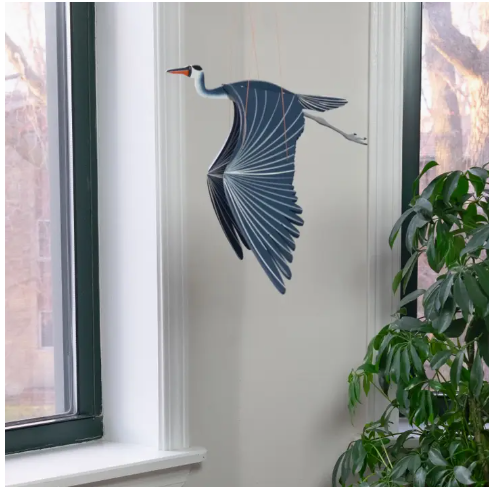 Blue Heron Flying Bird Mobile