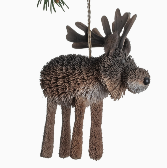 Bottle Brush Moose Ornament