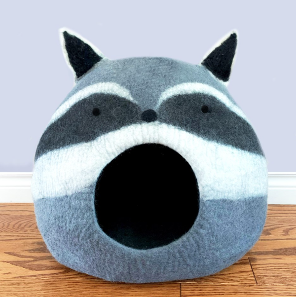 Raccoon Felt Cat Cave