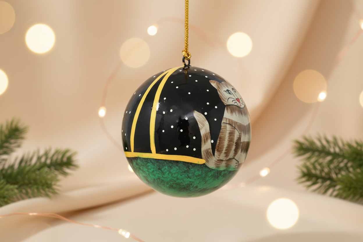 Handpainted Ornament Cat