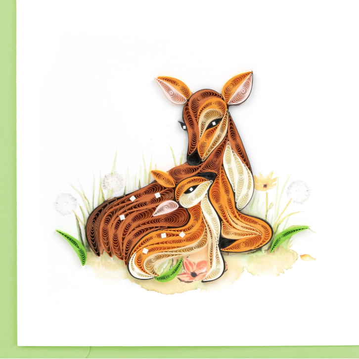 Doe and Fawn Greeting Card