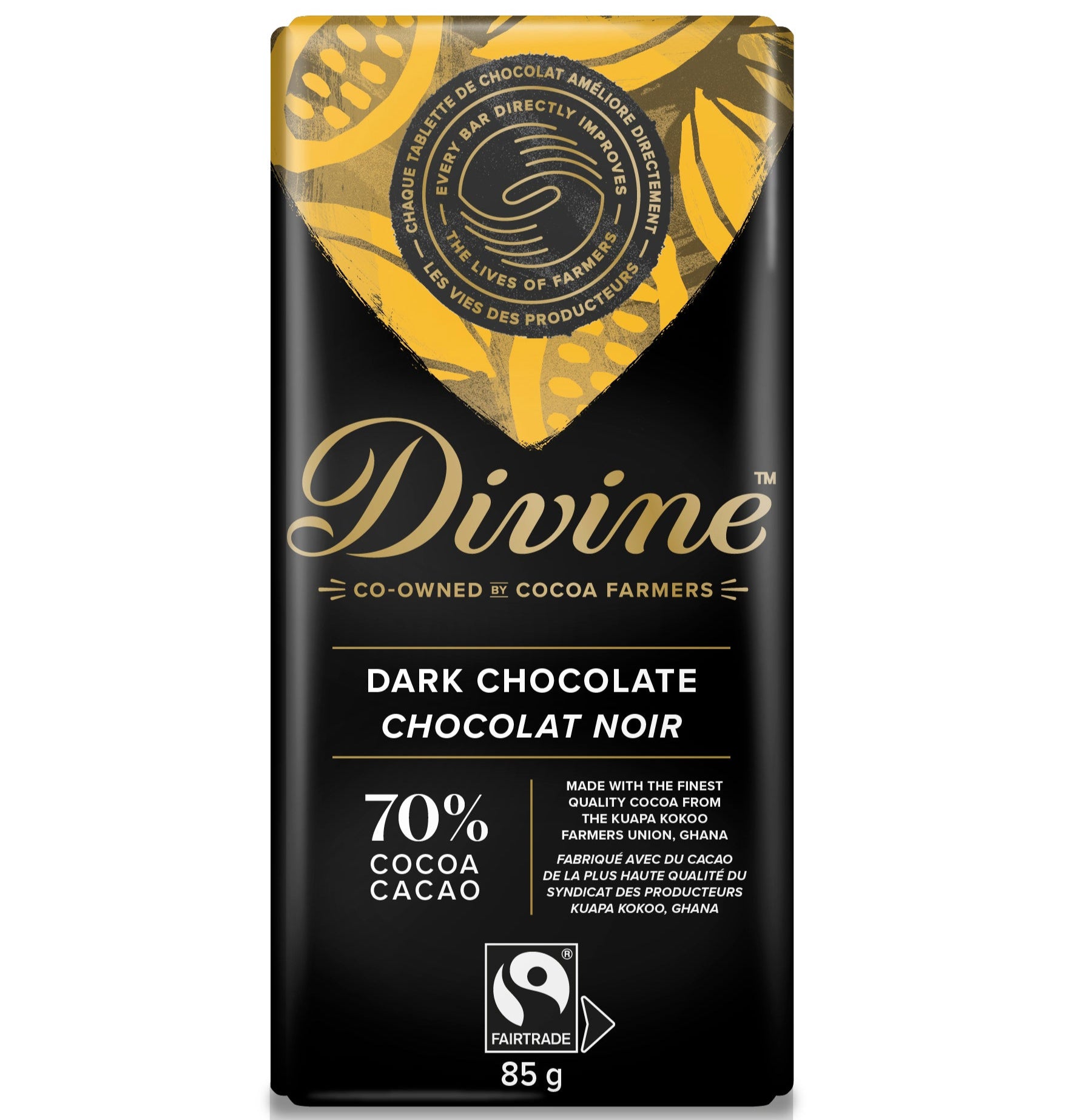 Divine Chocolate Bar 70% Dark
