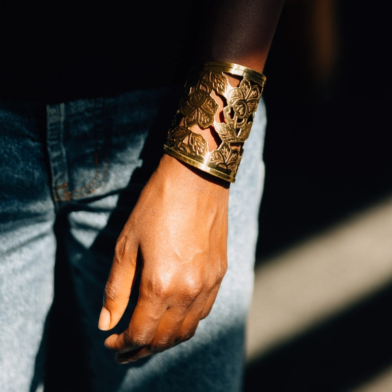 Floral Cuff Bracelet