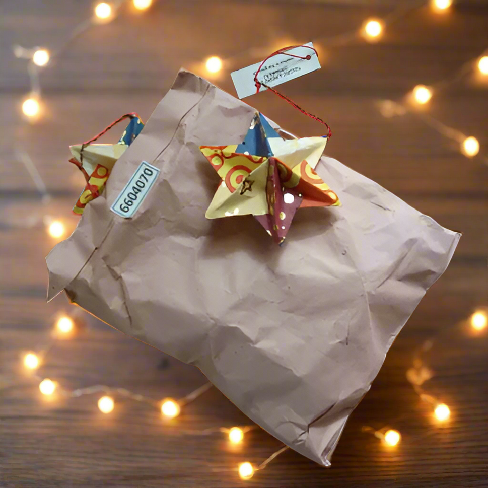 Folded Paper Star Ornament