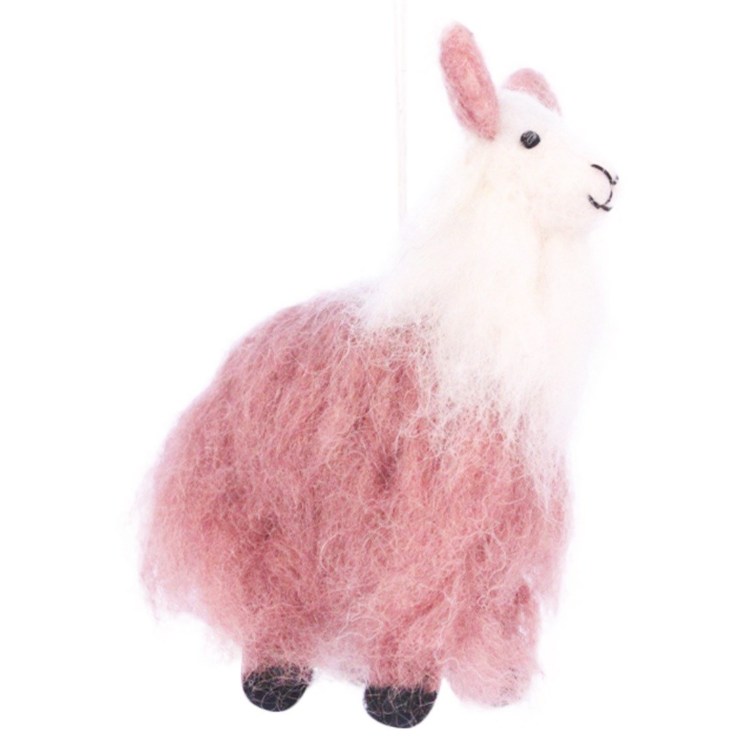 Fuzzy Llama Ornament