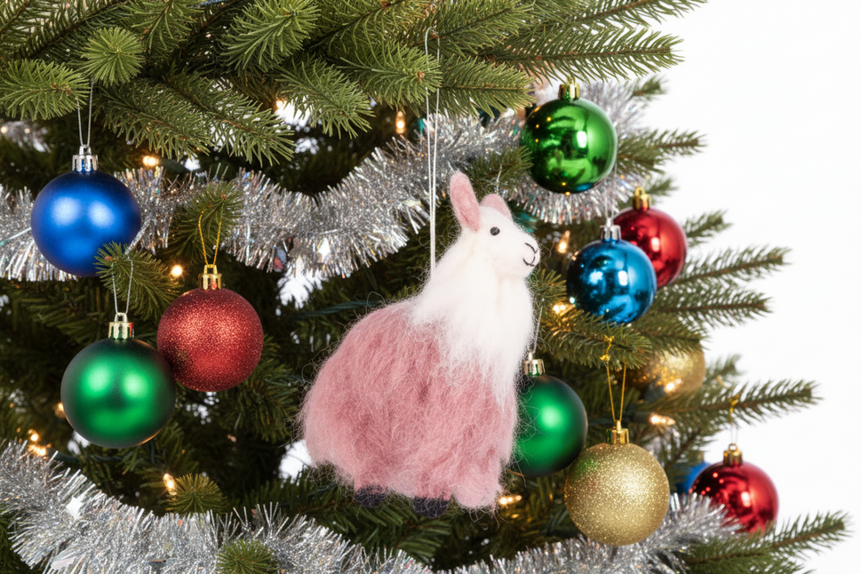 Fuzzy Llama Ornament
