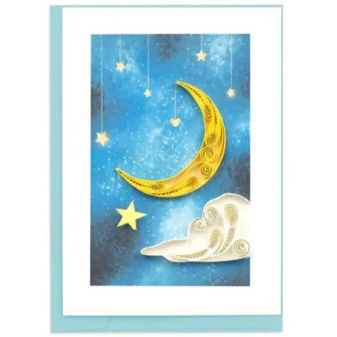 Gift Enclosure Moon & Stars Card