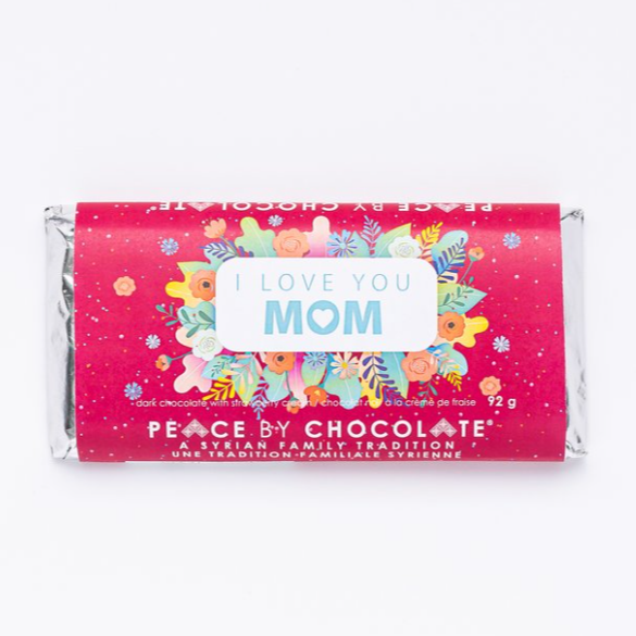 Peace by Chocolate I Love You Mom Strawberry Bar 92g
