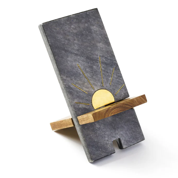 Indukala Sunrise Black Marble Phone Stand