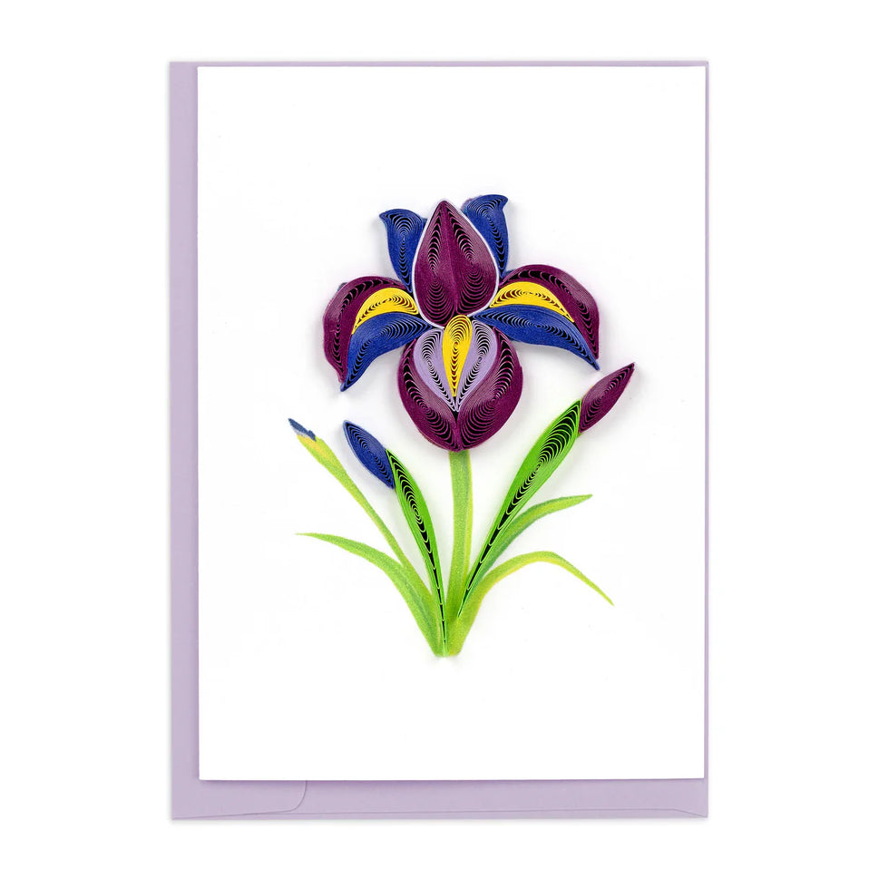 Gift Enclosure Card Iris Flower