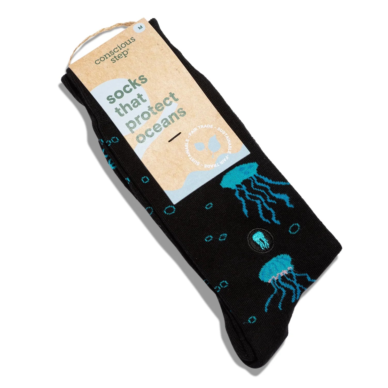 Socks That Protect Oceans (Black Jellyfish)