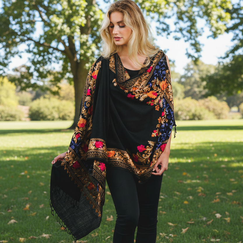 Karuna Embroidered Shawl