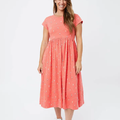 Logan Midi Dress Badminton Melon