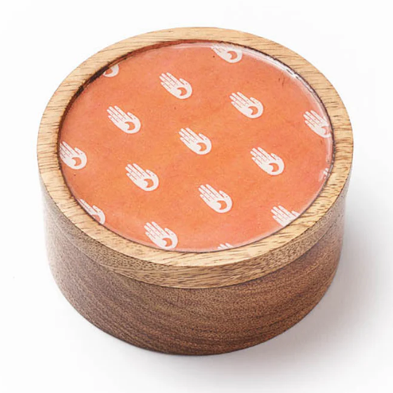 Madhavi Hamsa Jewelry Box with Stand Up Mirror