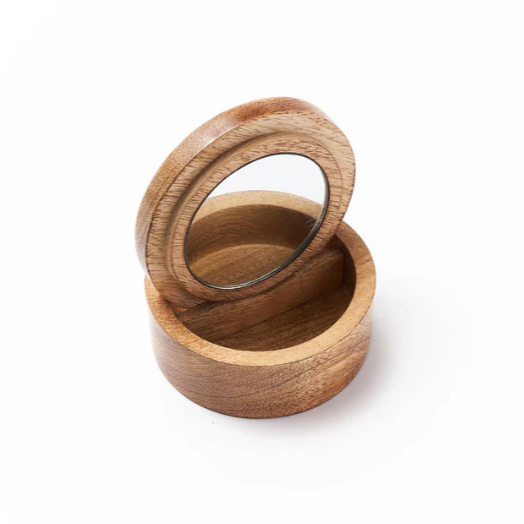 Madhavi Hamsa Jewelry Box with Stand Up Mirror