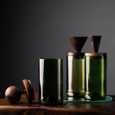 Blantyre Jar w Mahogany Lid assorted