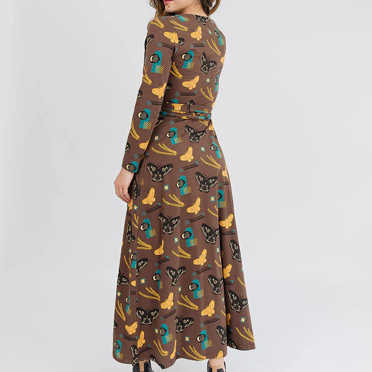 Katie Maxi Wrap Dress Autumn Quilt