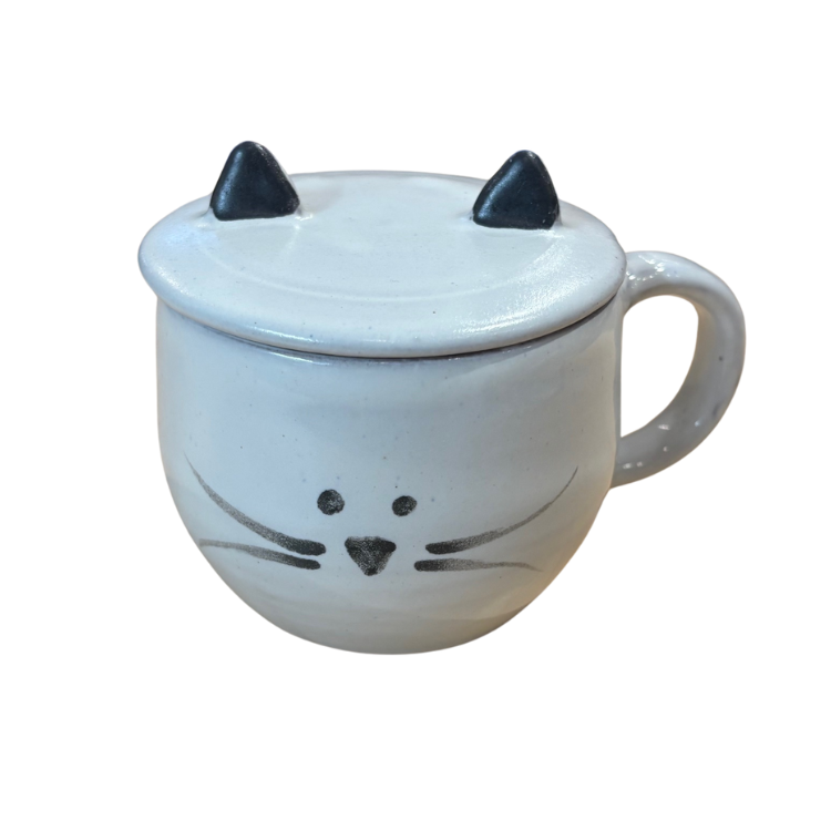 Lidded Meow Mug