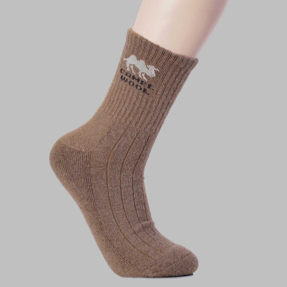 Mongolian Camel Wool Socks Brown