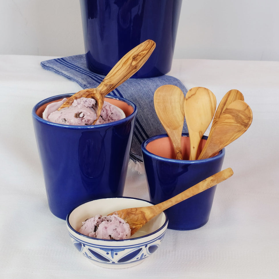 Olive Wood Ice Cream Scoop 7"