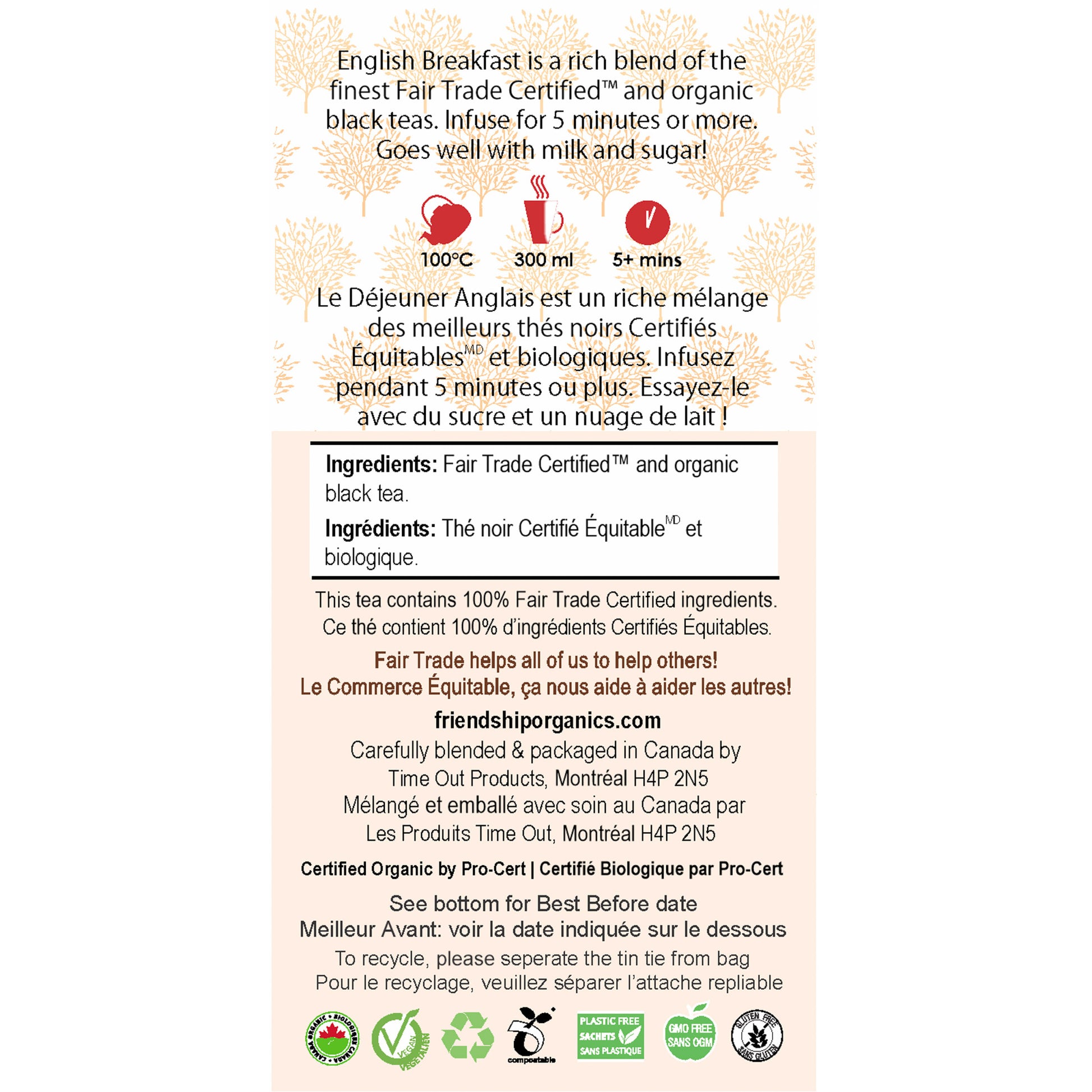 Organic English Breakfast Friendship Tea Twinpack