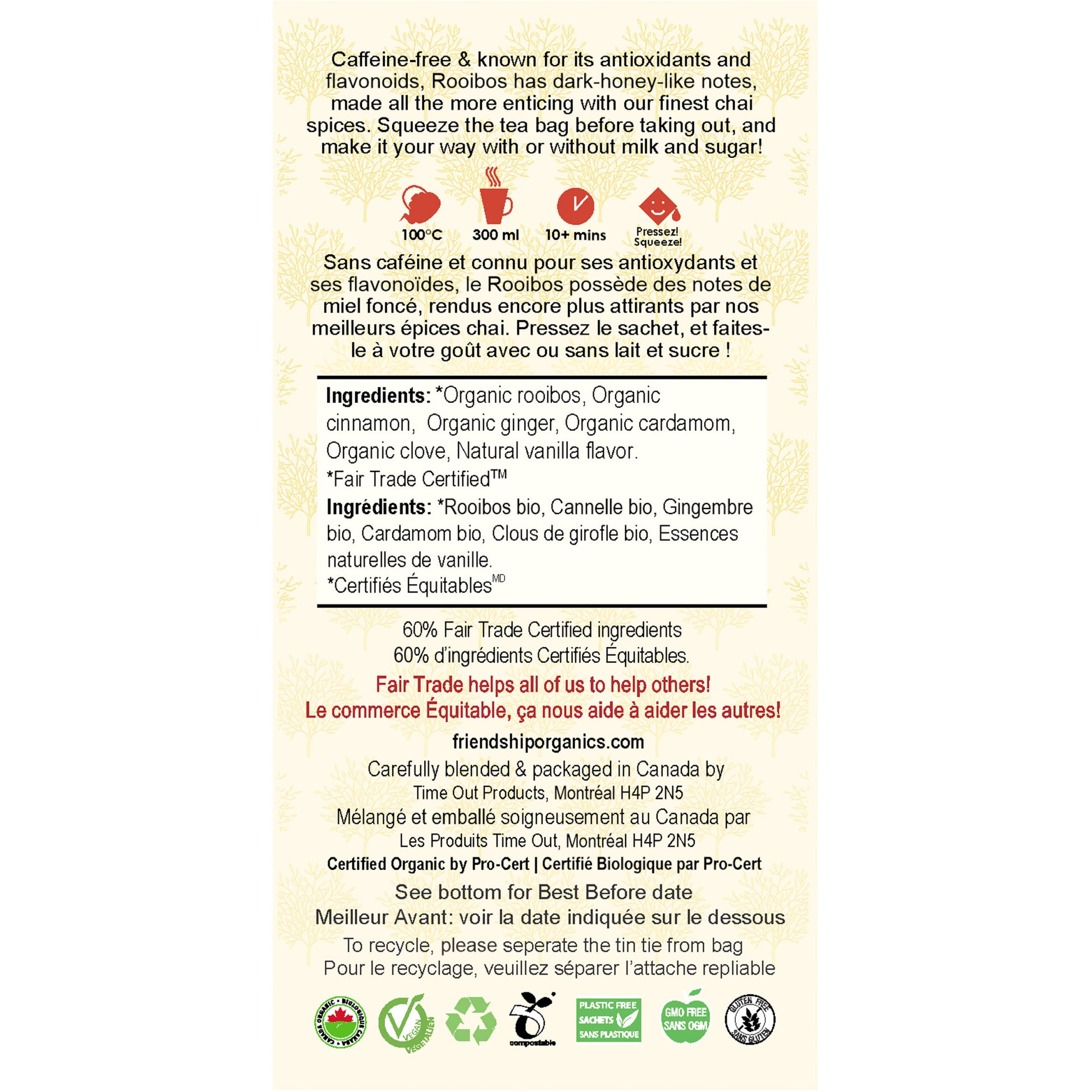 Organic Rooibos Chai Friendship Tea Twinpack