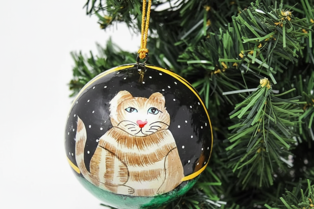 Handpainted Ornament Cat