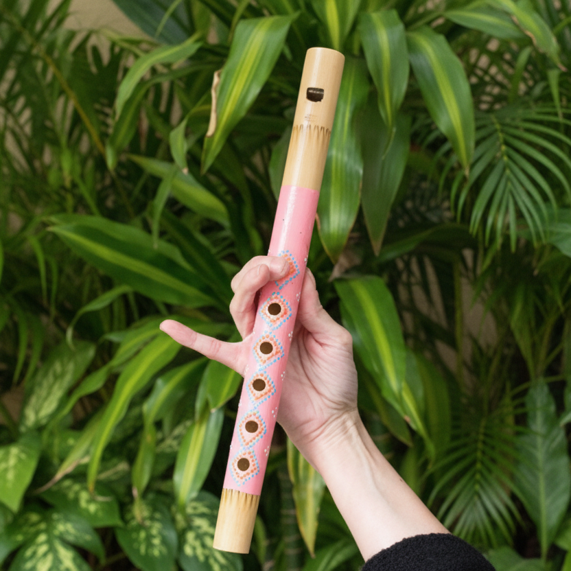 Pastel Coloured Bamboo Flute