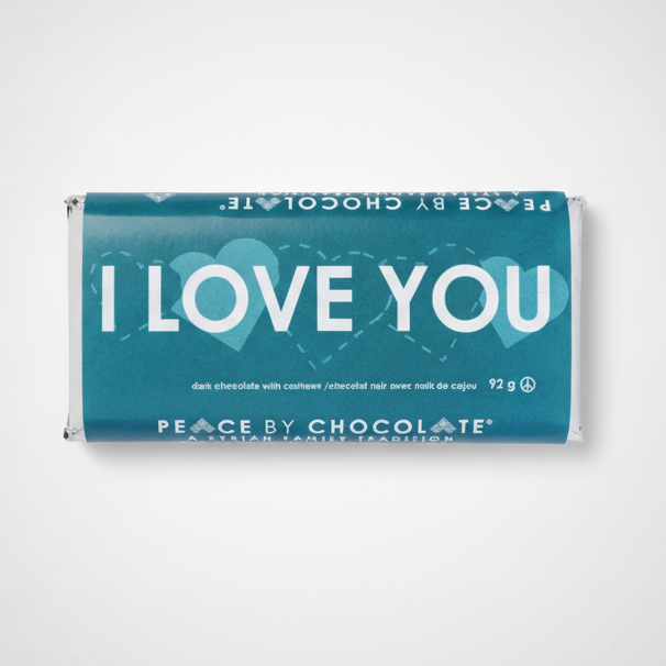 Peace by Chocolate I Love You Dark Chocolate Bar 92g