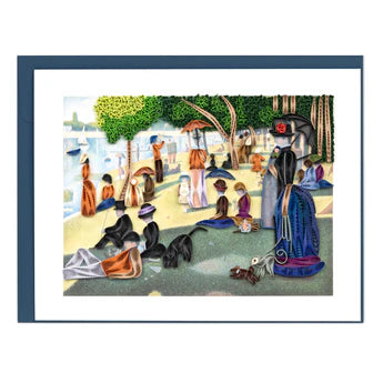 Quilled Artist Series Card - A Sunday Afternoon on the Island of La Grande Jatte, Seurat