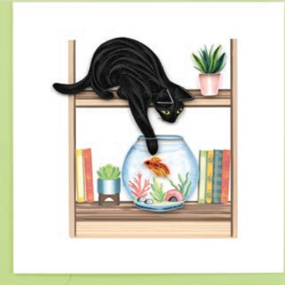 Mischievous Cat Card