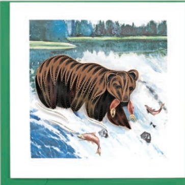 Wild Grizzly Bear Card
