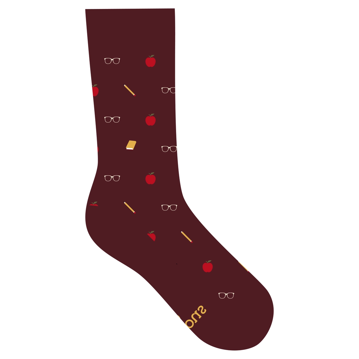 Socks That Give Books (Red Apples, Pencils, and Glasses)
