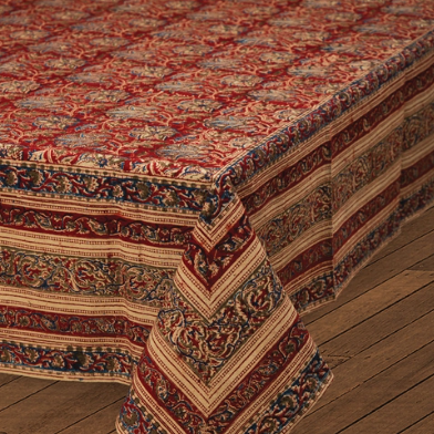 Tablecloth Red & Blue Kalamkari