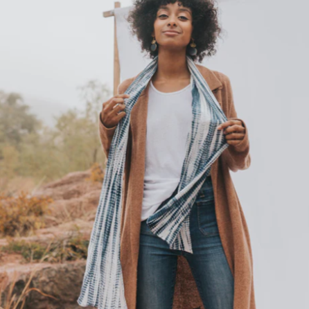 Shibori Tie Dye Unisex Cotton Scarf