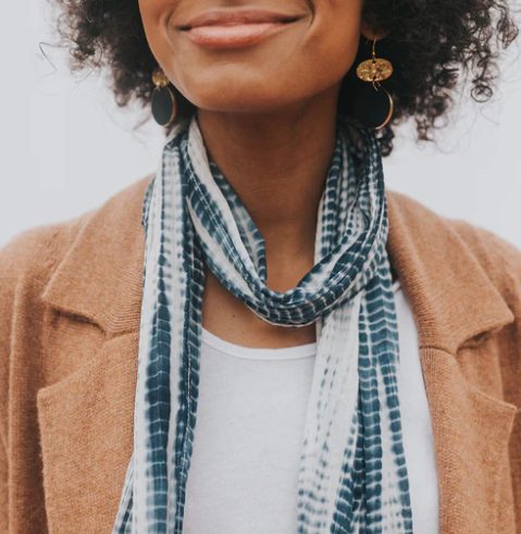 Shibori Tie Dye Unisex Cotton Scarf