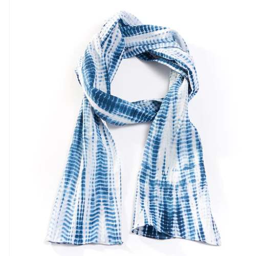 Shibori Tie Dye Unisex Cotton Scarf