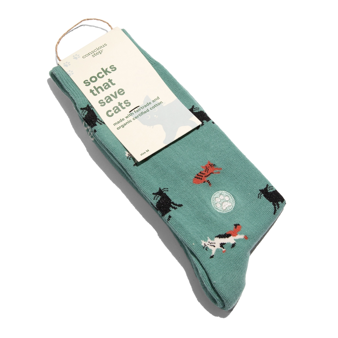 Socks that Save Cats Teal 2