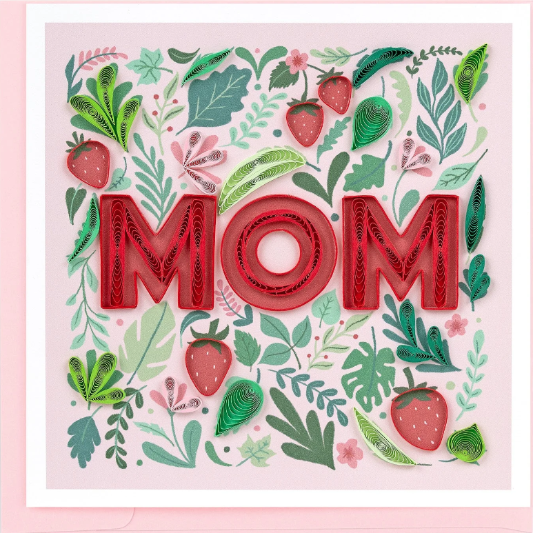 Strawberry MOM Greeting Card