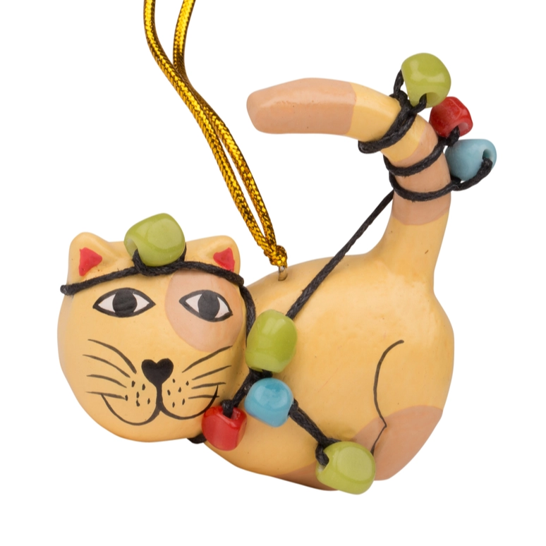 Tangled Up Cat Ornament